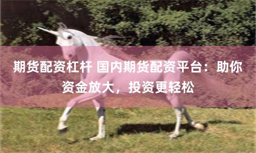 期货配资杠杆 国内期货配资平台：助你资金放大，投资更轻松